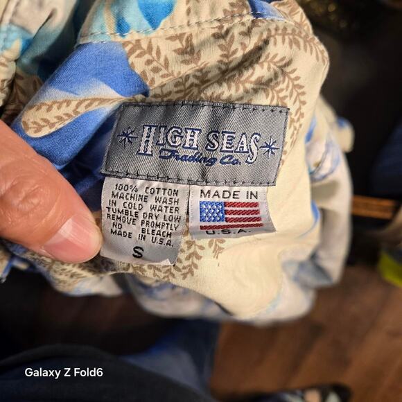 High seas made in USA button down Hawaiian shirt size small - Picture 4 of 6